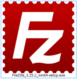 FileZillaのexeファイル