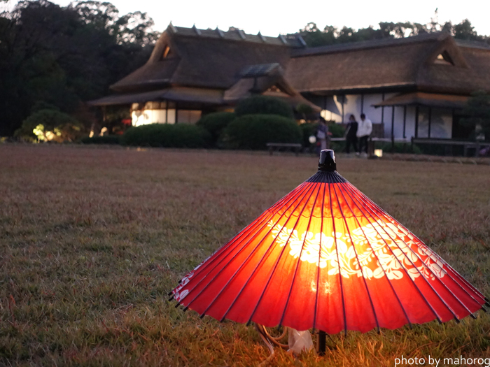 和傘の灯篭